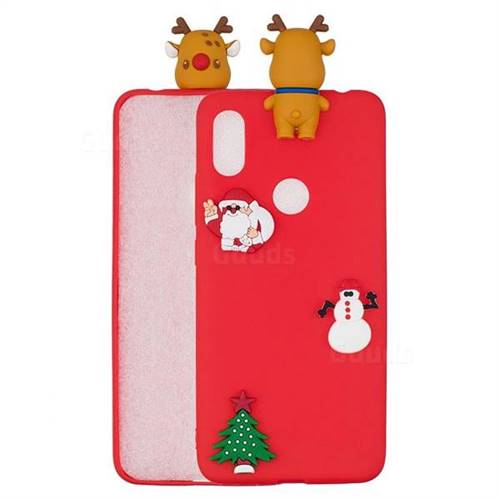 Red Elk Christmas Xmax Soft 3D Silicone Case for Xiaomi Mi A2 (Mi 6X)