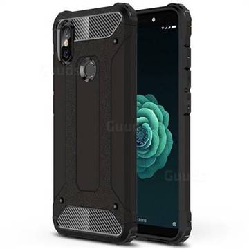 King Kong Armor Premium Shockproof Dual Layer Rugged Hard Cover for Xiaomi Mi A2 (Mi 6X) - Black Gold