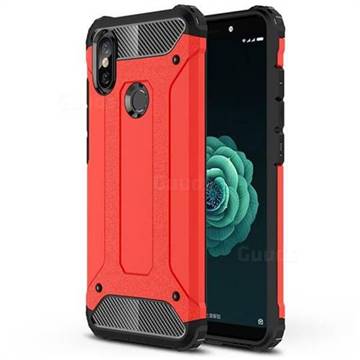 King Kong Armor Premium Shockproof Dual Layer Rugged Hard Cover for Xiaomi Mi A2 (Mi 6X) - Big Red