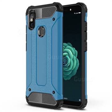 King Kong Armor Premium Shockproof Dual Layer Rugged Hard Cover for Xiaomi Mi A2 (Mi 6X) - Sky Blue