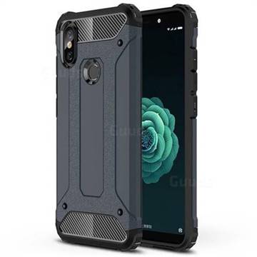 King Kong Armor Premium Shockproof Dual Layer Rugged Hard Cover for Xiaomi Mi A2 (Mi 6X) - Navy