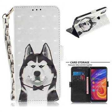 Husky Dog 3D Painted Leather Wallet Phone Case for Xiaomi Mi A2 (Mi 6X)