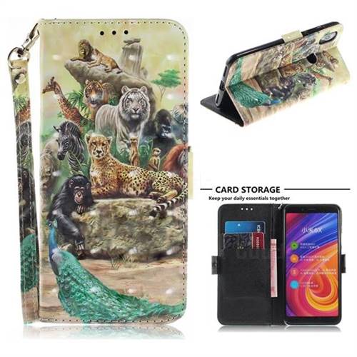 Beast Zoo 3D Painted Leather Wallet Phone Case for Xiaomi Mi A2 (Mi 6X)