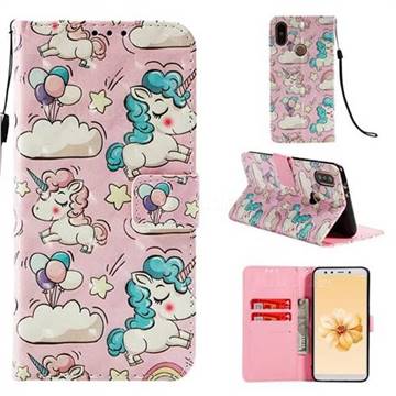 Angel Pony 3D Painted Leather Wallet Case for Xiaomi Mi A2 (Mi 6X)