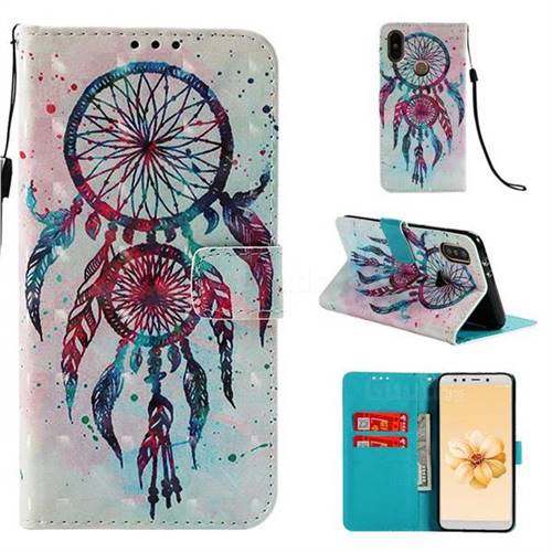 ColorDrops Wind Chimes 3D Painted Leather Wallet Case for Xiaomi Mi A2 (Mi 6X)