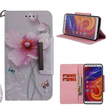 Pearl Flower Big Metal Buckle PU Leather Wallet Phone Case for Xiaomi Mi A2 (Mi 6X)