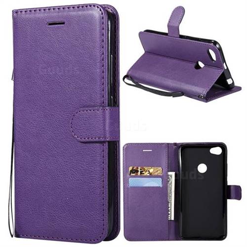 Retro Greek Classic Smooth PU Leather Wallet Phone Case for Xiaomi Mi A2 (Mi 6X) - Purple