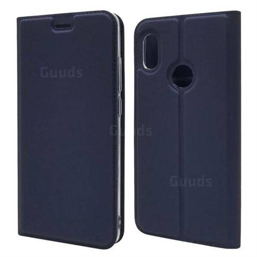 Ultra Slim Card Magnetic Automatic Suction Leather Wallet Case for Xiaomi Mi A2 (Mi 6X) - Royal Blue