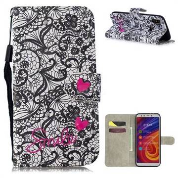 Lace Flower 3D Painted Leather Wallet Phone Case for Xiaomi Mi A2 (Mi 6X)