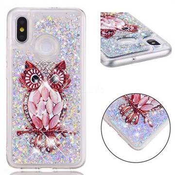Seashell Owl Dynamic Liquid Glitter Quicksand Soft TPU Case for Xiaomi Mi 8