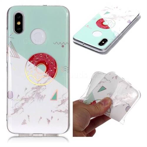 Donuts Marble Pattern Bright Color Laser Soft TPU Case for Xiaomi Mi 8