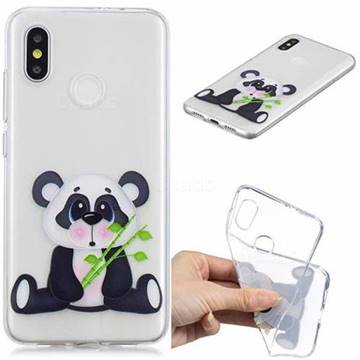 Bamboo Panda Clear Varnish Soft Phone Back Cover for Xiaomi Mi 8