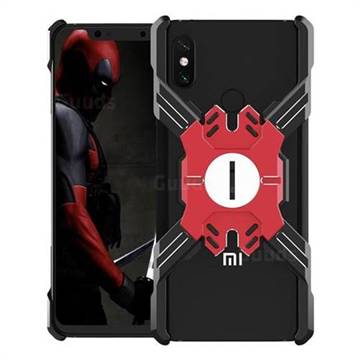 Heroes All Metal Frame Coin Kickstand Car Magnetic Bumper Phone Case for Xiaomi Mi 8 - Black