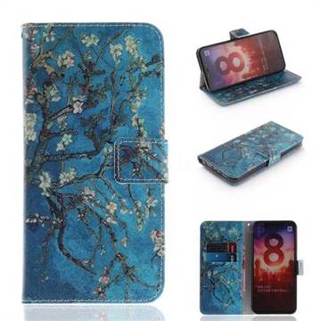 Apricot Tree PU Leather Wallet Case for Xiaomi Mi 8