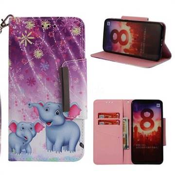 Fireworks Jumbo Big Metal Buckle PU Leather Wallet Phone Case for Xiaomi Mi 8