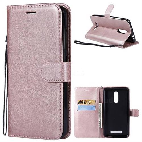 Retro Greek Classic Smooth PU Leather Wallet Phone Case for Xiaomi Mi 8 - Rose Gold