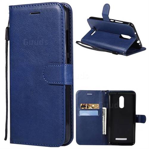 Retro Greek Classic Smooth PU Leather Wallet Phone Case for Xiaomi Mi 8 - Blue