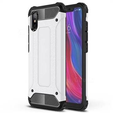 King Kong Armor Premium Shockproof Dual Layer Rugged Hard Cover for Xiaomi Mi 8 Explorer - White
