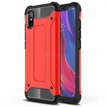 King Kong Armor Premium Shockproof Dual Layer Rugged Hard Cover for Xiaomi Mi 8 Explorer - Big Red