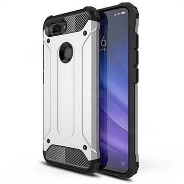 King Kong Armor Premium Shockproof Dual Layer Rugged Hard Cover for Xiaomi Mi 8 Lite / Mi 8 Youth / Mi 8X - Technology Silver