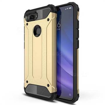 King Kong Armor Premium Shockproof Dual Layer Rugged Hard Cover for Xiaomi Mi 8 Lite / Mi 8 Youth / Mi 8X - Champagne Gold