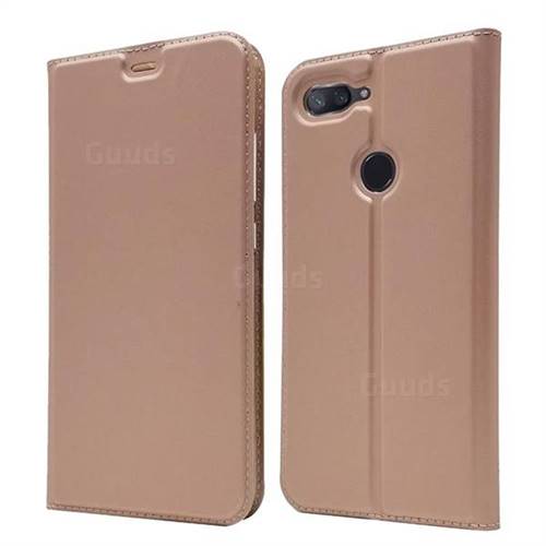 Ultra Slim Card Magnetic Automatic Suction Leather Wallet Case for Xiaomi Mi 8 Lite / Mi 8 Youth / Mi 8X - Rose Gold