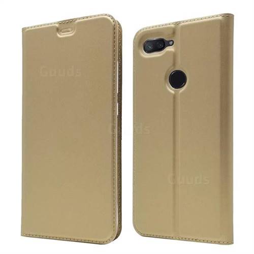 Ultra Slim Card Magnetic Automatic Suction Leather Wallet Case for Xiaomi Mi 8 Lite / Mi 8 Youth / Mi 8X - Champagne