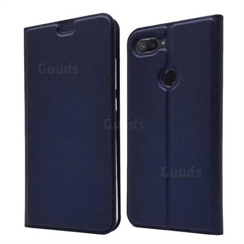 Ultra Slim Card Magnetic Automatic Suction Leather Wallet Case for Xiaomi Mi 8 Lite / Mi 8 Youth / Mi 8X - Royal Blue