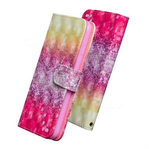 Gradient Rainbow 3D Painted Leather Wallet Case for Xiaomi Mi 8 Lite / Mi 8 Youth / Mi 8X