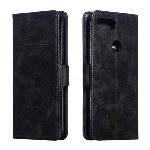 Retro Classic Calf Pattern Leather Wallet Phone Case for Xiaomi Mi 8 Lite / Mi 8 Youth / Mi 8X - Black