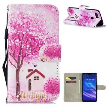 Tree House 3D Painted Leather Wallet Phone Case for Xiaomi Mi 8 Lite / Mi 8 Youth / Mi 8X