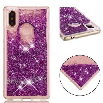 Dynamic Liquid Glitter Quicksand Sequins TPU Phone Case for Xiaomi Mi 8 SE - Purple