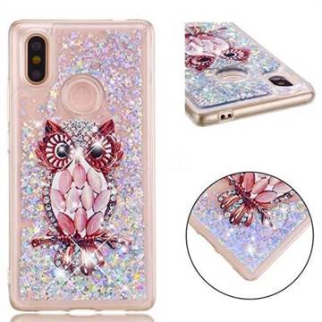 Seashell Owl Dynamic Liquid Glitter Quicksand Soft TPU Case for Xiaomi Mi 8 SE