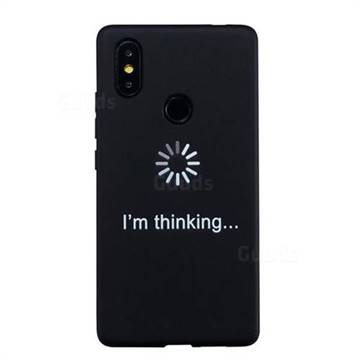 Thinking Stick Figure Matte Black TPU Phone Cover for Xiaomi Mi 8 SE
