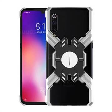 Heroes All Metal Frame Coin Kickstand Car Magnetic Bumper Phone Case for Xiaomi Mi 9 - Silver