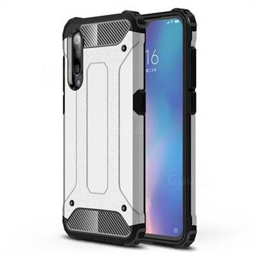 King Kong Armor Premium Shockproof Dual Layer Rugged Hard Cover for Xiaomi Mi 9 - White