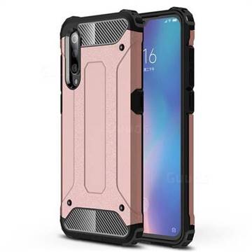 King Kong Armor Premium Shockproof Dual Layer Rugged Hard Cover for Xiaomi Mi 9 - Rose Gold