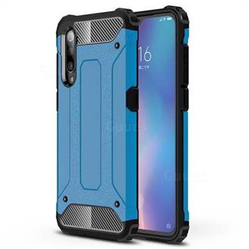 King Kong Armor Premium Shockproof Dual Layer Rugged Hard Cover for Xiaomi Mi 9 - Sky Blue