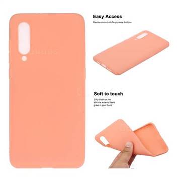 Soft Matte Silicone Phone Cover for Xiaomi Mi 9 - Coral Orange