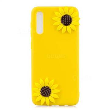 Yellow Sunflower Soft 3D Silicone Case for Xiaomi Mi 9