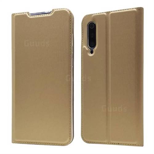Ultra Slim Card Magnetic Automatic Suction Leather Wallet Case for Xiaomi Mi 9 - Champagne