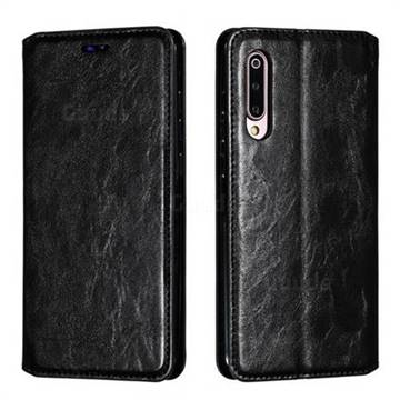 Retro Slim Magnetic Crazy Horse PU Leather Wallet Case for Xiaomi Mi 9 - Black