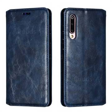 Retro Slim Magnetic Crazy Horse PU Leather Wallet Case for Xiaomi Mi 9 - Blue