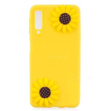 Yellow Sunflower Soft 3D Silicone Case for Xiaomi Mi 9 Pro