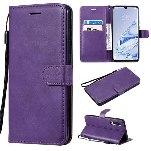 Retro Greek Classic Smooth PU Leather Wallet Phone Case for Xiaomi Mi 9 Pro 5G - Purple