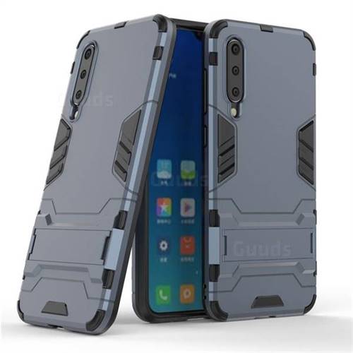 Armor Premium Tactical Grip Kickstand Shockproof Dual Layer Rugged Hard Cover for Xiaomi Mi 9 SE - Navy