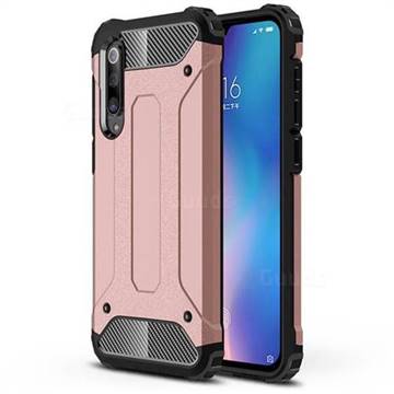 King Kong Armor Premium Shockproof Dual Layer Rugged Hard Cover for Xiaomi Mi 9 SE - Rose Gold