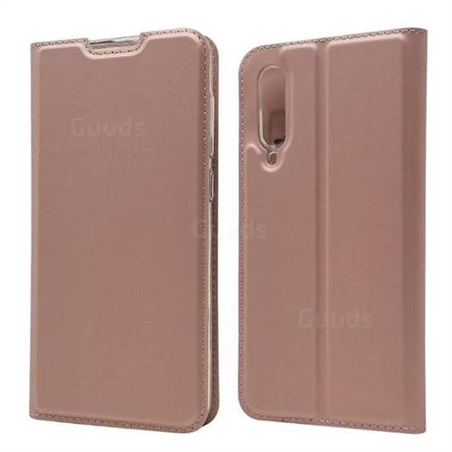 Ultra Slim Card Magnetic Automatic Suction Leather Wallet Case for Xiaomi Mi 9 SE - Rose Gold