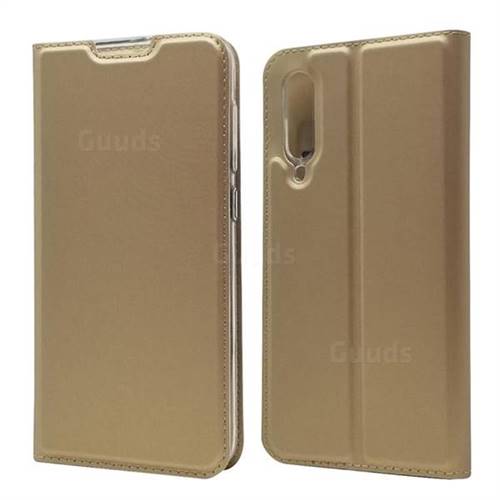 Ultra Slim Card Magnetic Automatic Suction Leather Wallet Case for Xiaomi Mi 9 SE - Champagne