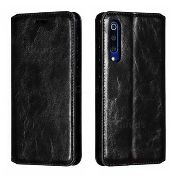 Retro Slim Magnetic Crazy Horse PU Leather Wallet Case for Xiaomi Mi 9 SE - Black